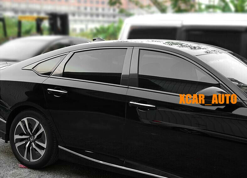 Fit for Honda Accord 2018-2022 Black Stainless Car Window Trim Strip Cover 20Pcs