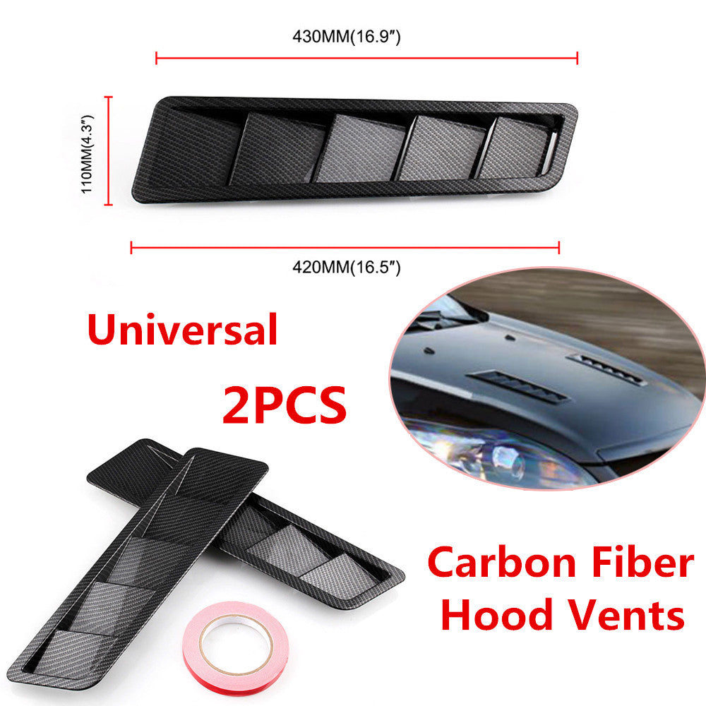 2 x Universal Carbon Fiber Style Range Hood Vent Louver Cooling Panel Trim ABS Plastic n