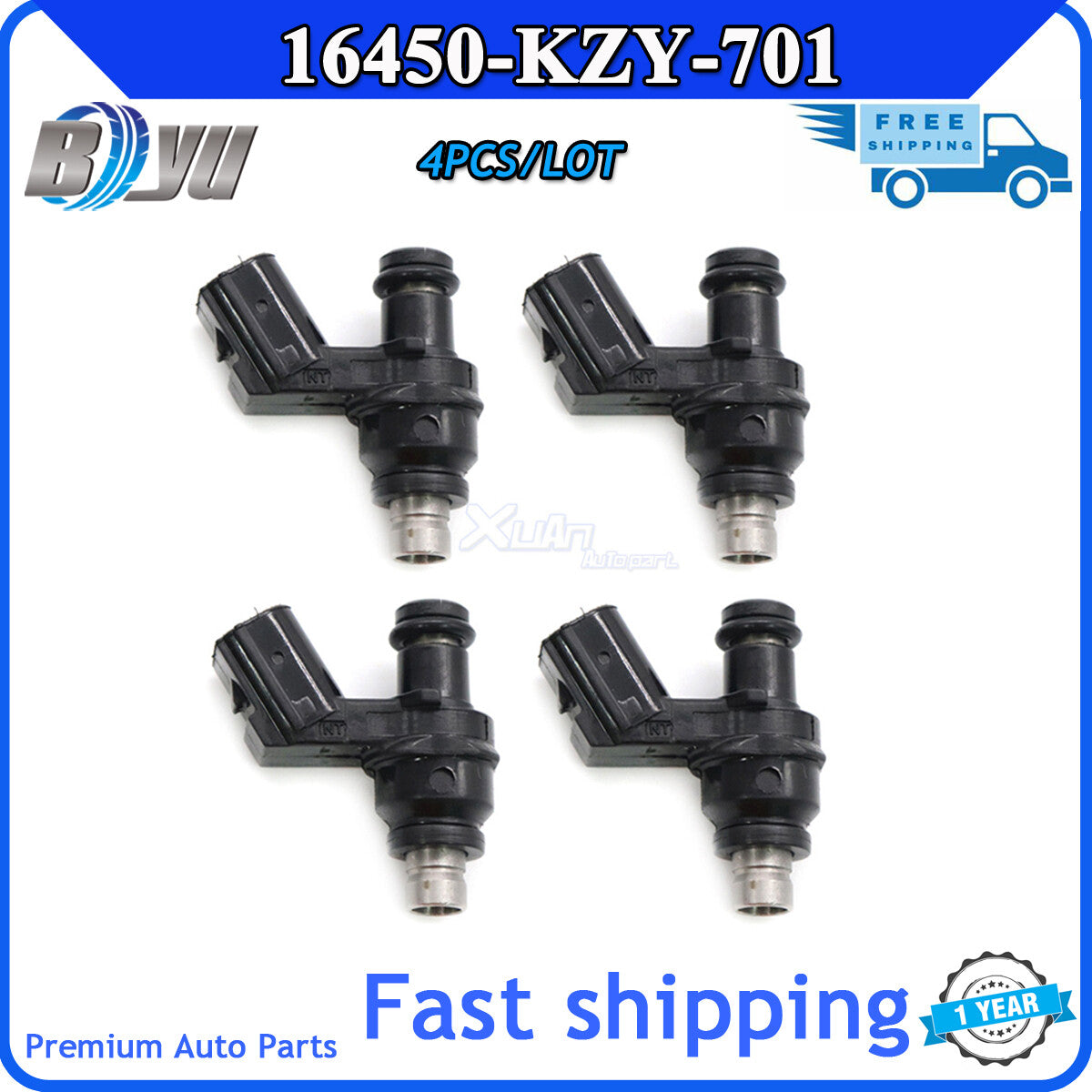 Motorcycle fuel injector nozzle assembly 16450-KZY-701 for Honda PCX150 13-20- v