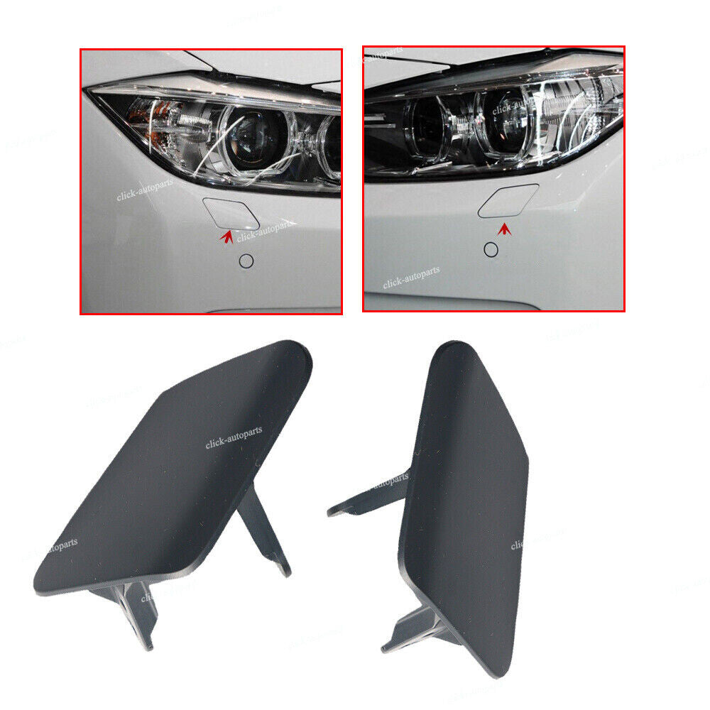 Front Headlight Washer Nozzle Cover Cap Right  Left Fits for BMW F30 F31 Unpainted Q