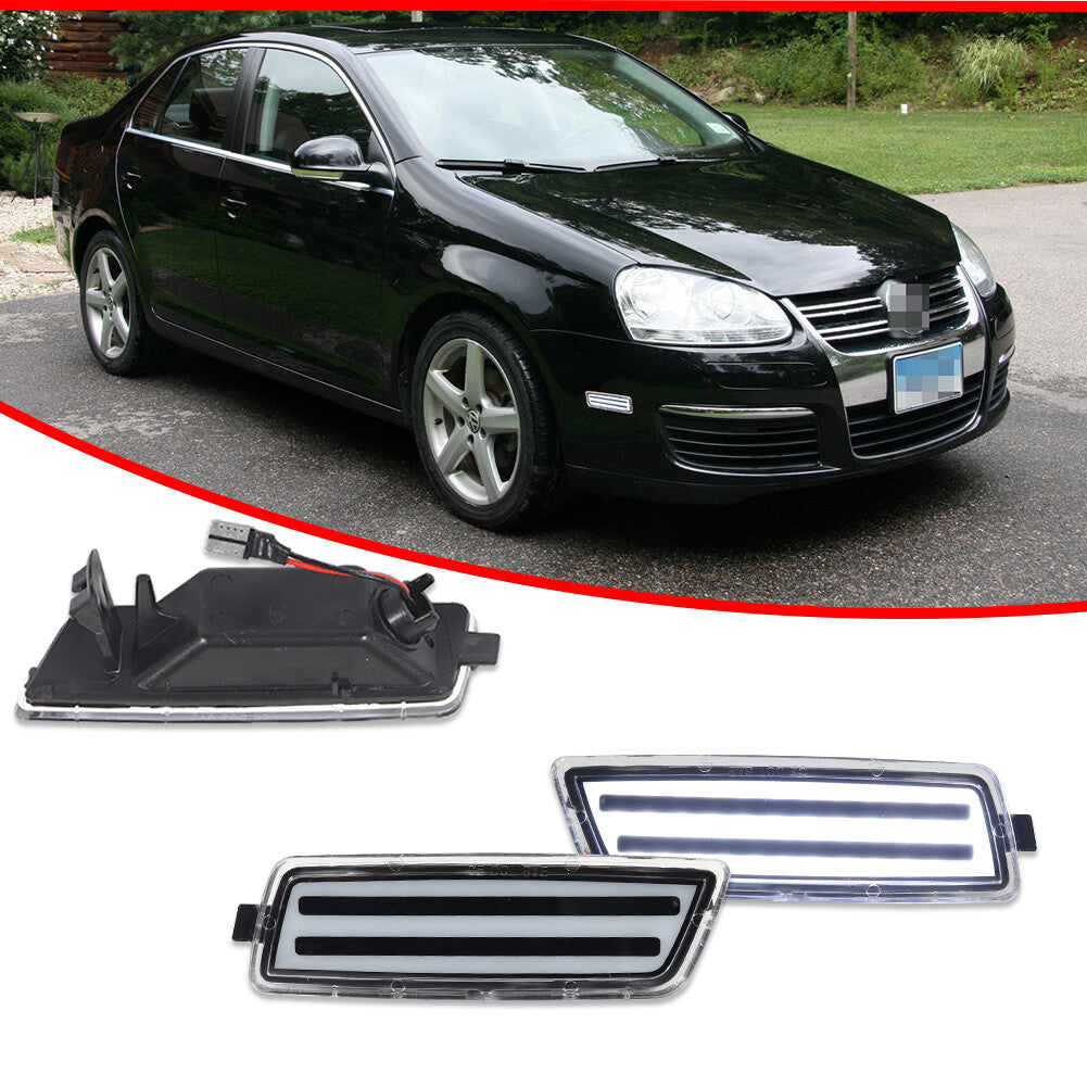 White LED Clear Lens Front Side Marker Signal Light for for VW MK5 for Golf /GTI for Jetta - v