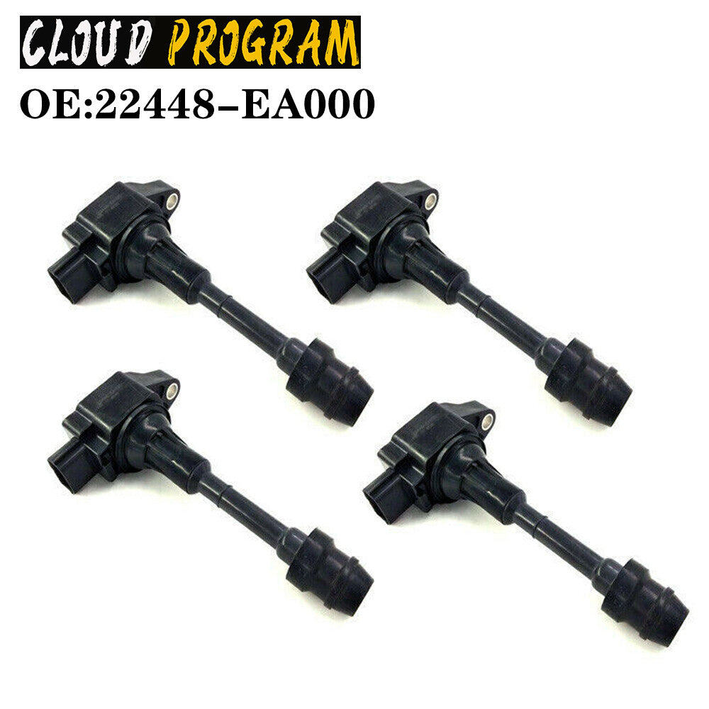 Set of 4 Ignition Coil 22448-EA000 For Frontier 2005-2015 2.5 Tiida C11 v