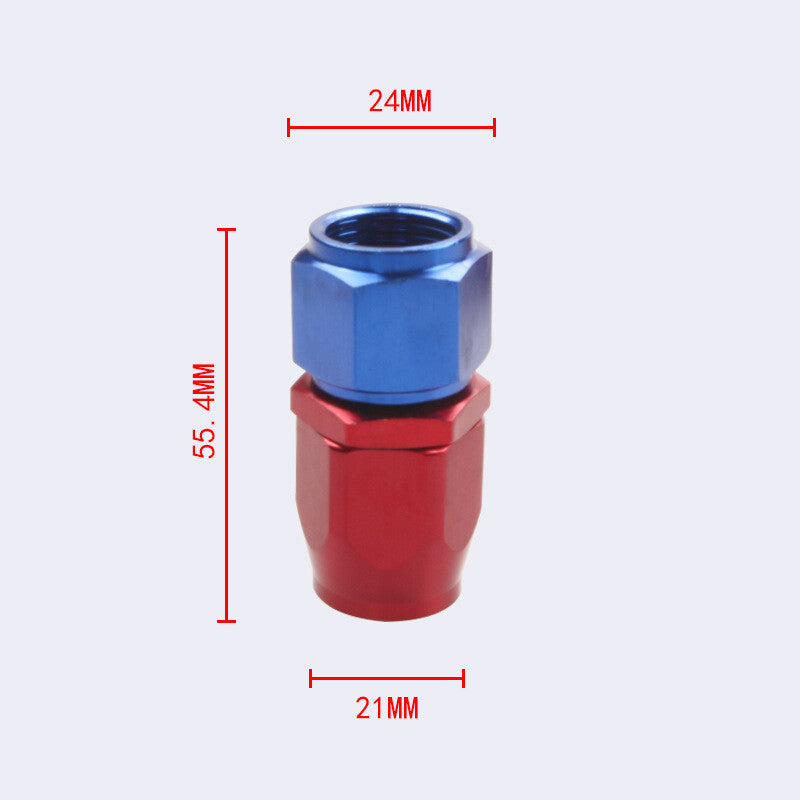 1Pc 8AN AN8 Straight Swivel Fuel Oil Hose End Fittings Adaptor Aluminum Red