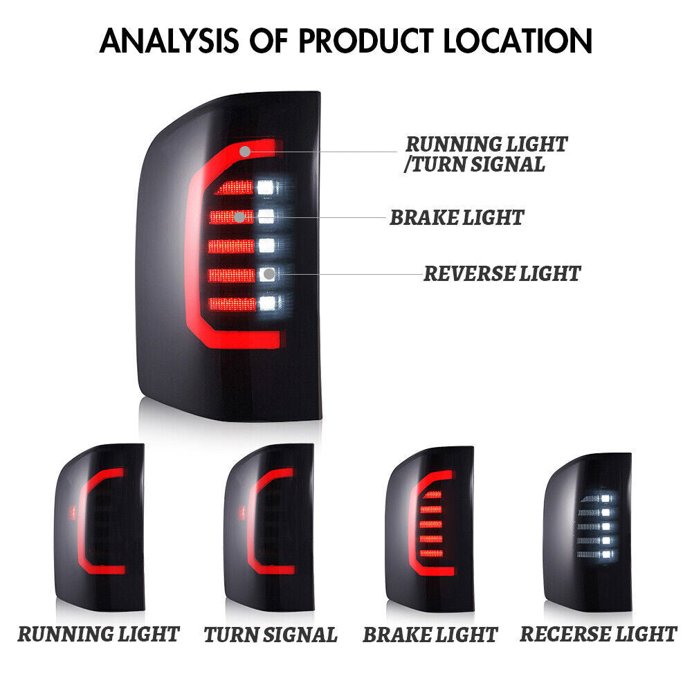 Suitable for 2007-2013 Silverado LED taillight kit, rear body lights left + right - n