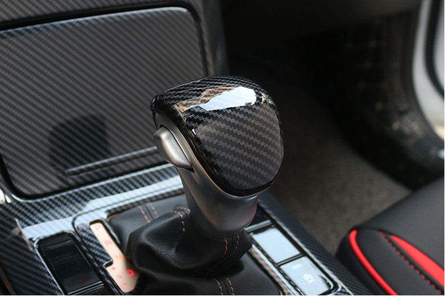1X Carbon Fiber Look Gear Shift Knob Moulding Cover Trim for Kia Seltos 2020-23