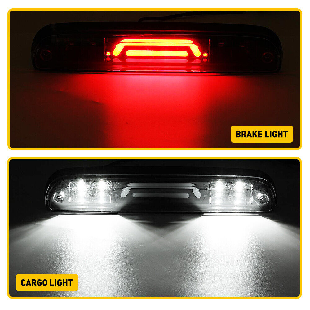 Smoke red color is suitable for 2014-2019 for GMC for Sierra 1500 Cab LED third brake light/cargo light. n