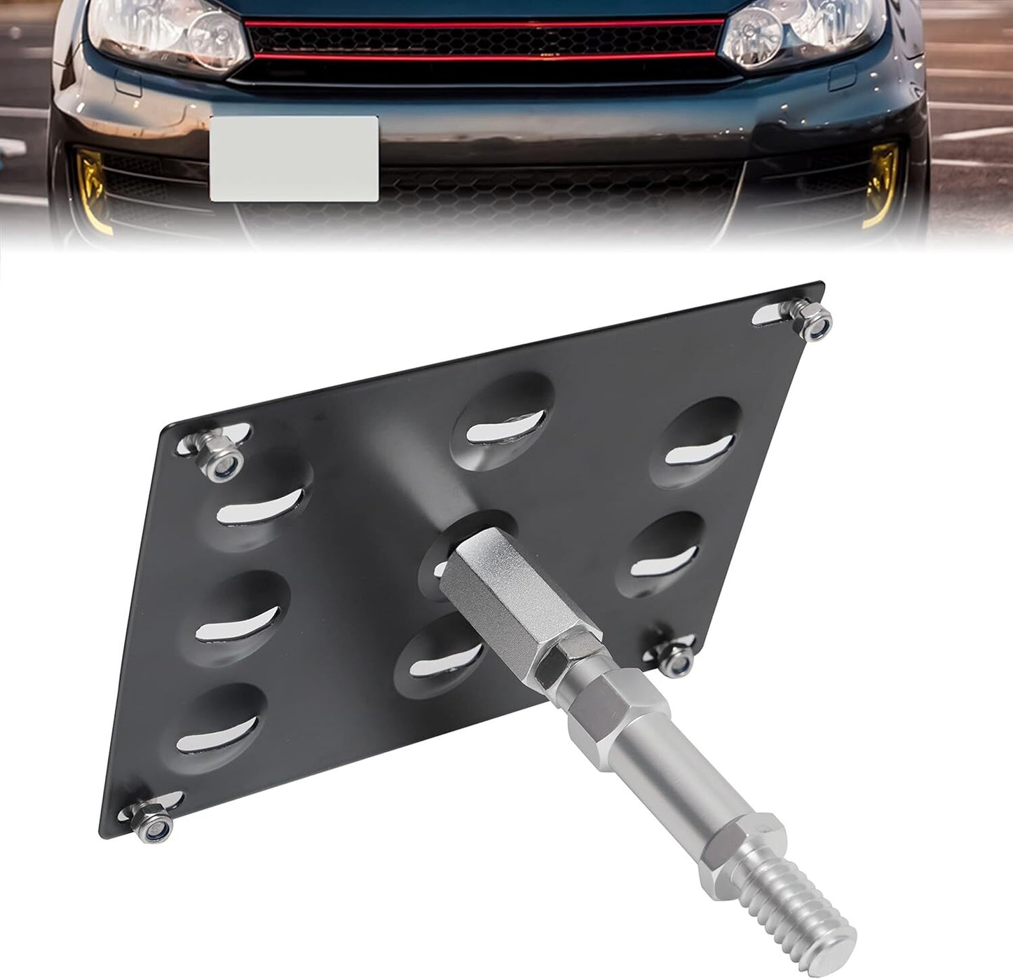 Suitable for 2022-2025 MK8 GTI front tow hook license plate mounting bracket. n