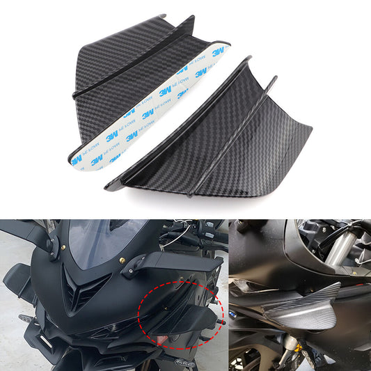 Universal Motorcycle Carbon Fiber Winglets Air Deflector for BMW for Honda for Yamaha Q