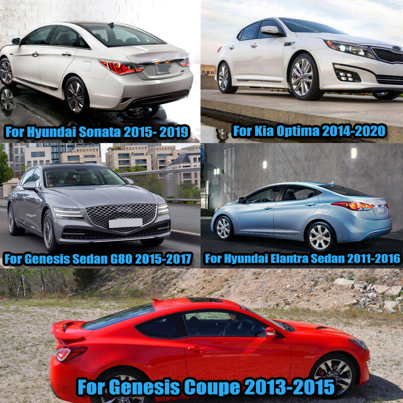 Carbon black shark fin roof antenna cover for Genesis Coupe and Sedan G80 2015-17 Q