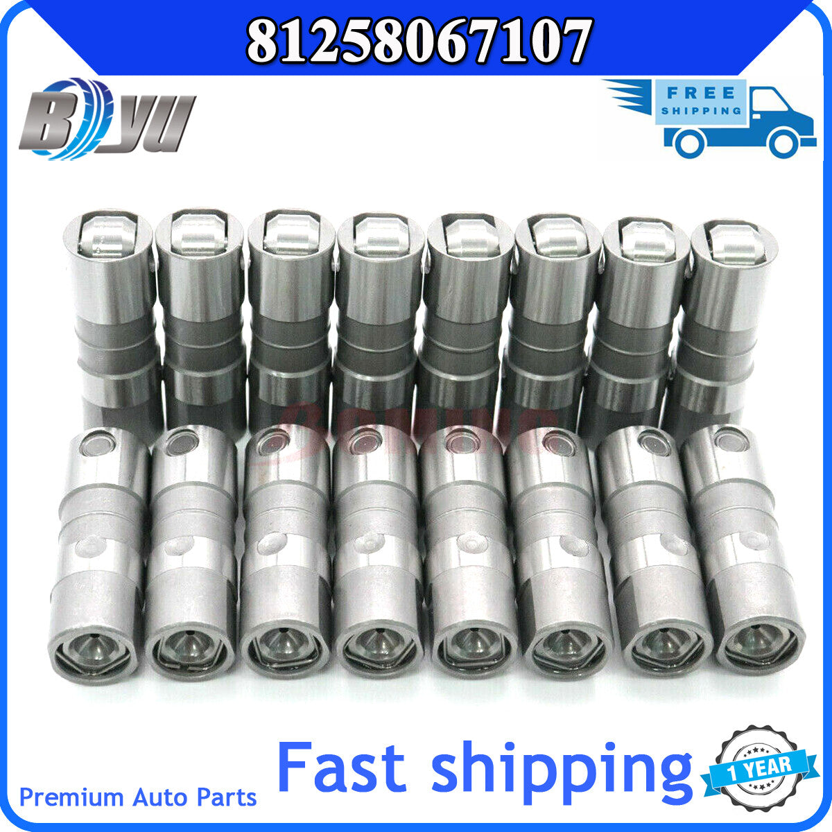 16x new Hydraulic Roller Lift 12499225, suitable for general LS7, LS3, LS2, LQ4, LQ9 models. 4.8, 5.3, 6.0