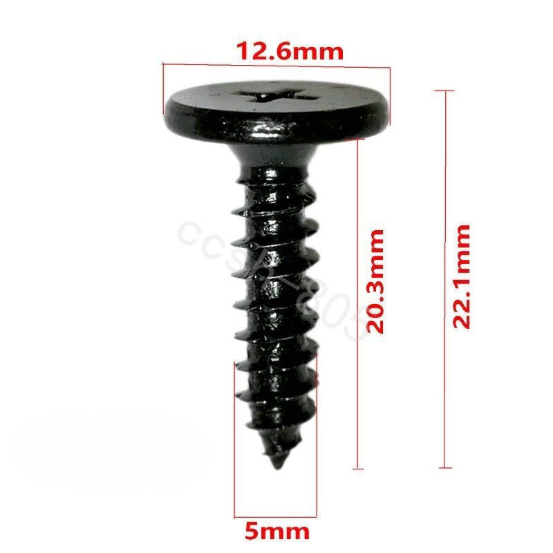 10 Pcs Car Bumper Inner Fender Wheel Well Screws for Honda for Civic
