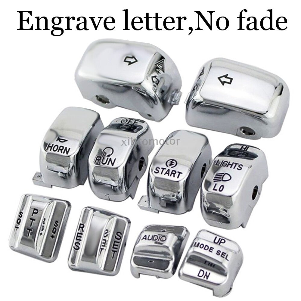 10x Handlebar Control Switch Caps for Harley Touring Electra Street Road Glide Q