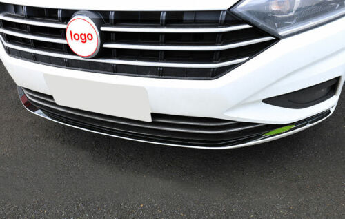 for Volkswagen for Jetta Mk7 Black Steel Front Bumper Bottom Protector Strip 19-2021