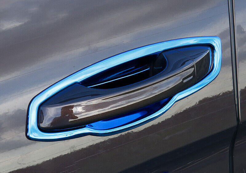 for Volkswagen Atlas 18-23 Blue Look Steel Exterior Outside Door Bowl Cover Trim