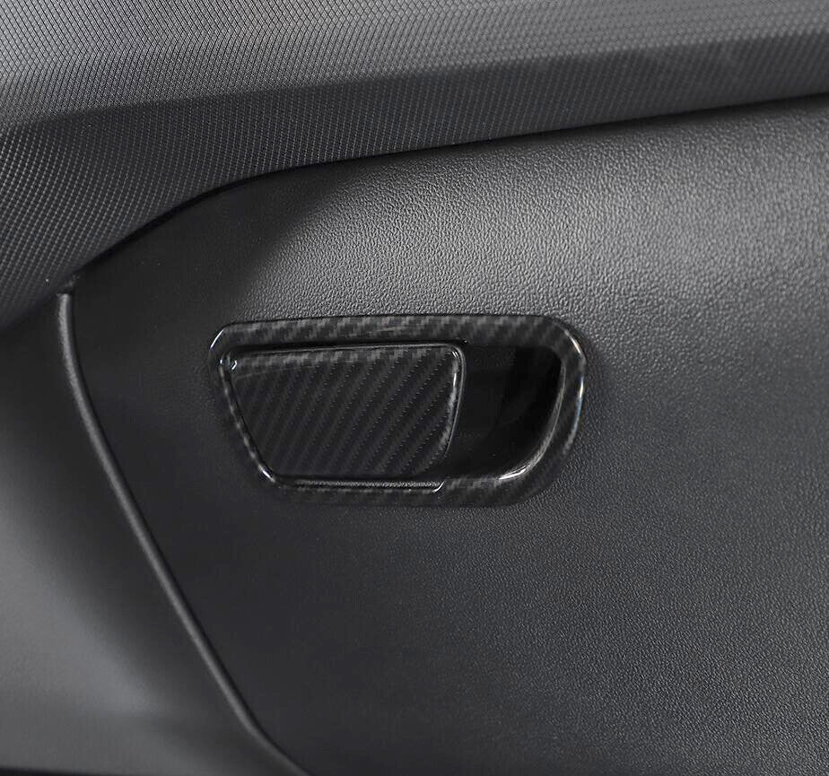 For 21-23 Bronco Sport Carbon for Co -pilot Storage Box Handle Switch Cover Trim v