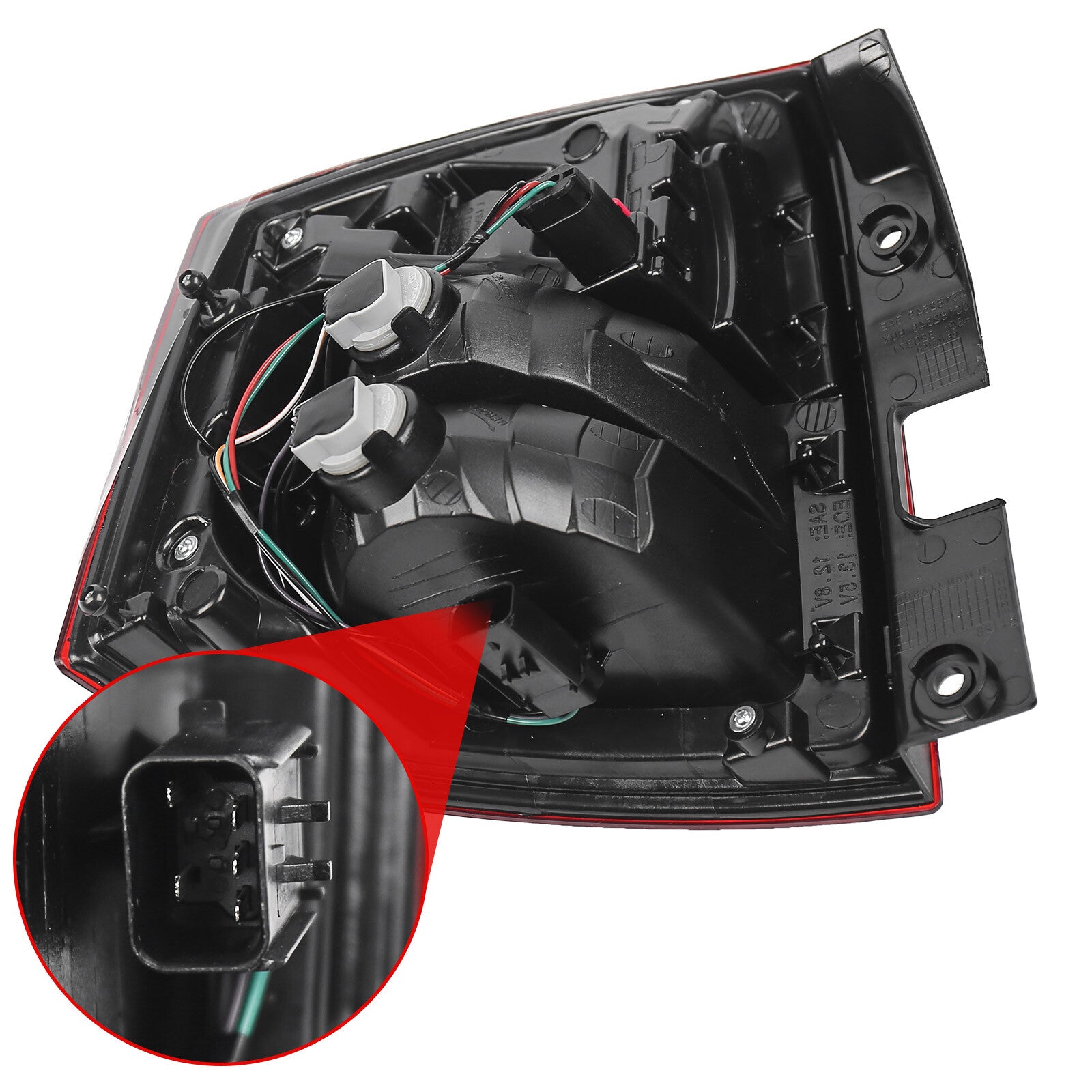 Passenger rights markings on for Jeep 's taillight assembly, 2011-2013.