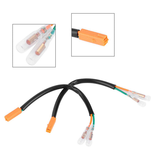 Fit for KAWASAKI Z125 Z250 Z300 Turn Signal Wiring Harness Connectors Adapter Plug Q