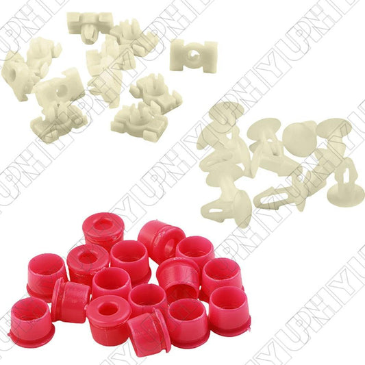 60Pcs/Set for Mercedes for Benz W123 Door Seal Strip Trim Clips + Clamps + Plugs