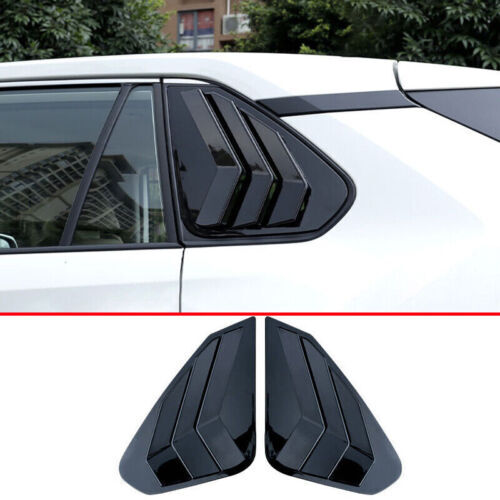 Gloss Black Side Window Louver Shutter Cover Trim 2X for Toyota RAV4 2019-2024