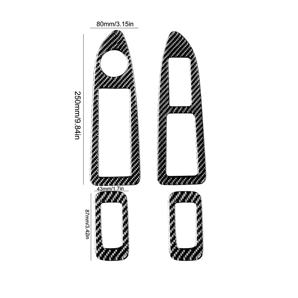 4Pcs Carbon Fiber Steering Wheel Kit Cover Trim For Supra 2019-2022 v