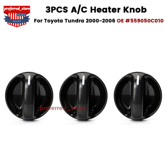 3 for Toyota Tundra 2000-2006 Heater A/C Climate Control Knob Switch 55905-0C010 Q