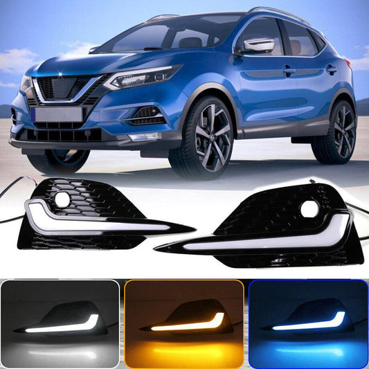 For 20-2022 Rogue Sport LED DRL Fog Lights Daytime Running Lamp L+R Side v