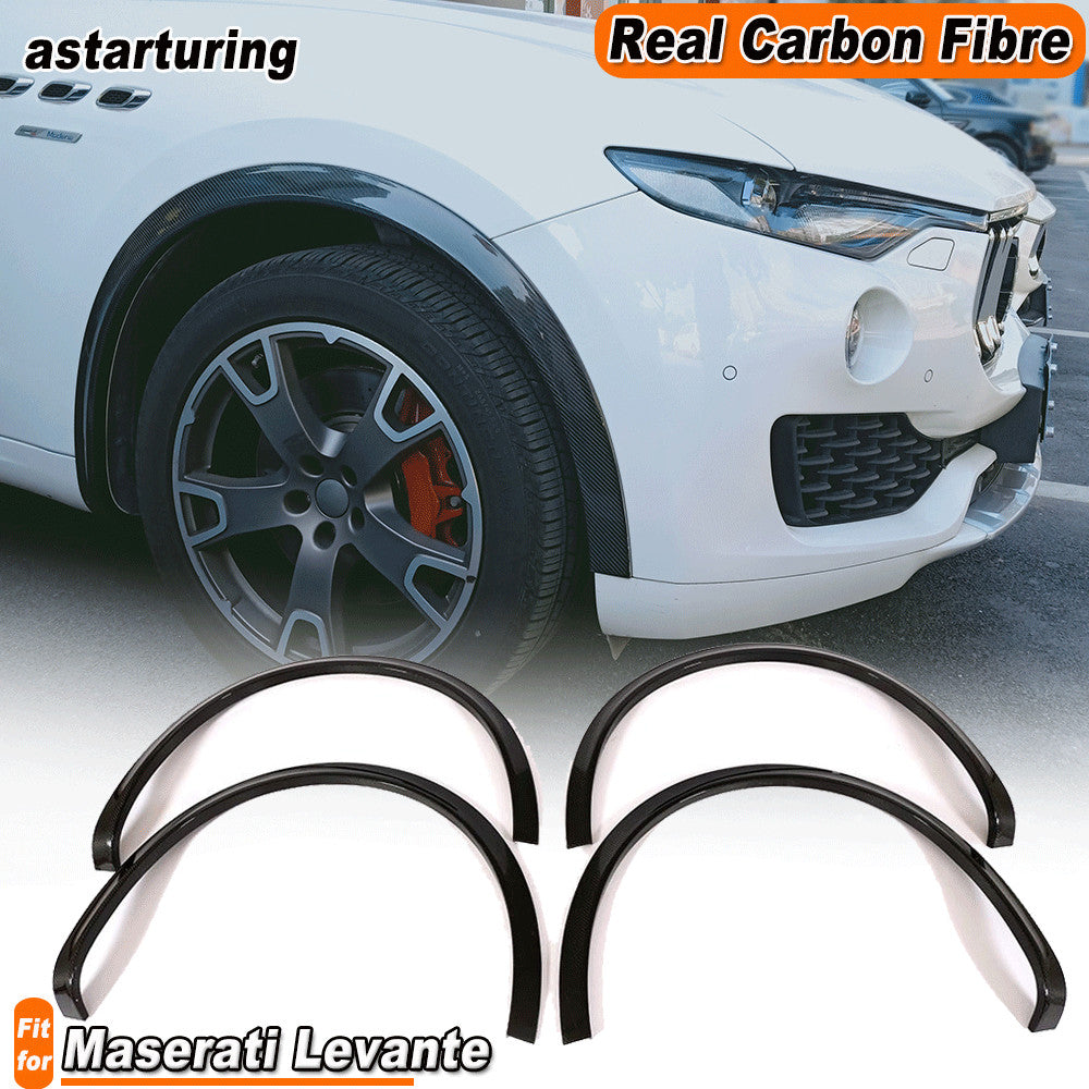 4PCS REAL Carbon Fender Flares Wheel Eyebrow Arch Lips Fit for Maserati for Levante