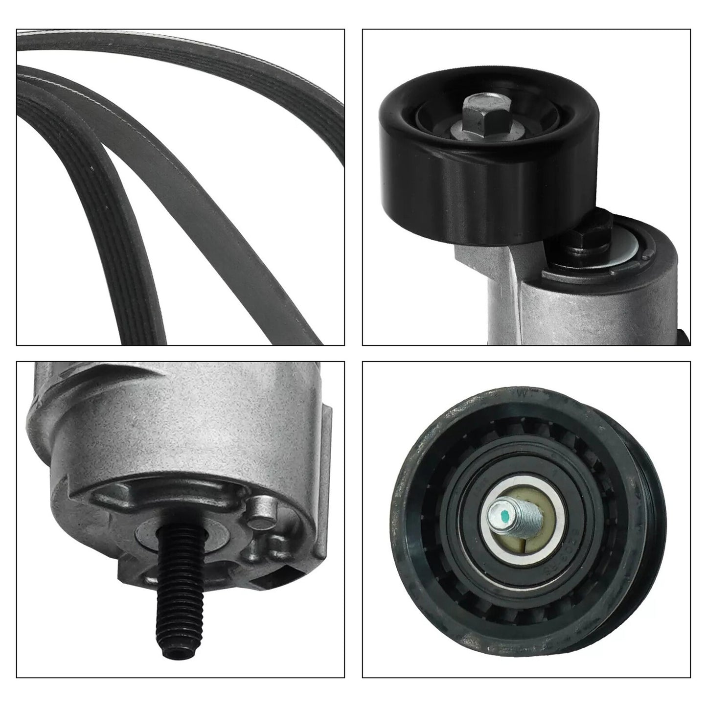 Engine Belt Tensioner  Idler Pulley V-Ribbed Belt Kit for Kia 2.0 2.4L 6PK2125