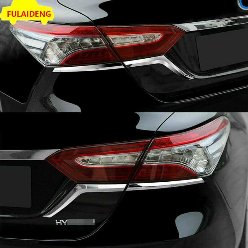 for Toyota for Camry 2018-2022 Chrome Rear Tail Light Lamp Lower Eyelids Cover Trim
