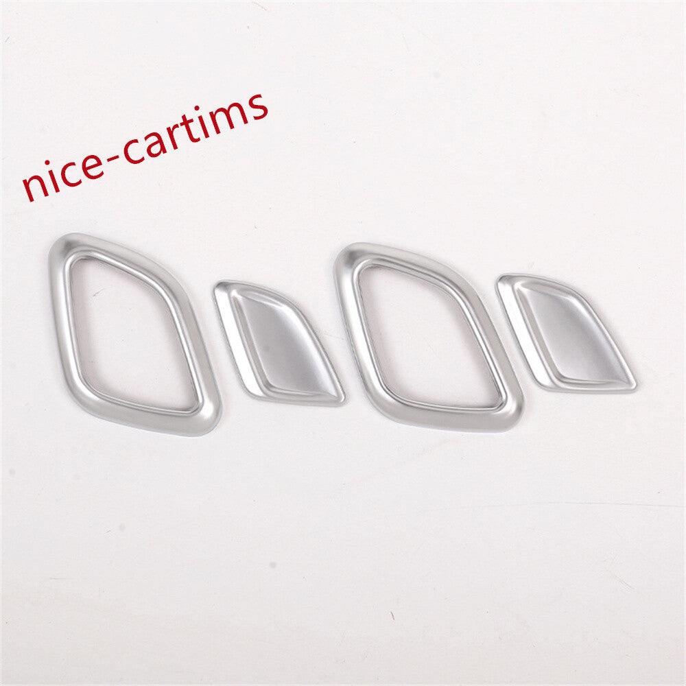 Silver ABS Headrest Button Switch Cover for BMW X3 X4 2018-23 3 Series G20 2020+
