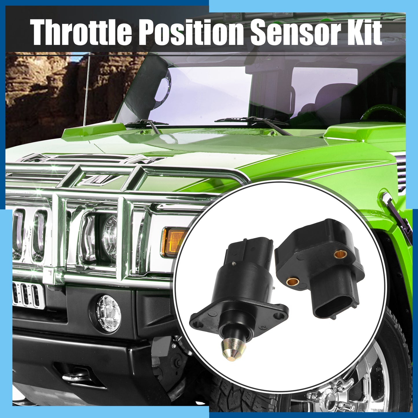 Pack (1) Throttle Position Sensor Idle Air Control Valve for Jeep for Wrangler TJ