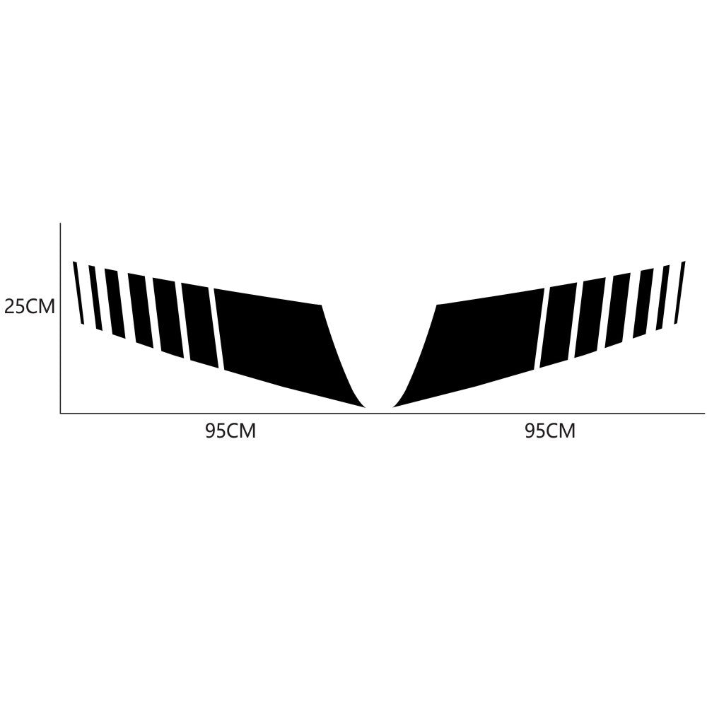 Hood Racing Stripes Stickers Auto Graphic Decal Vinyl Car Truck Accessory Black