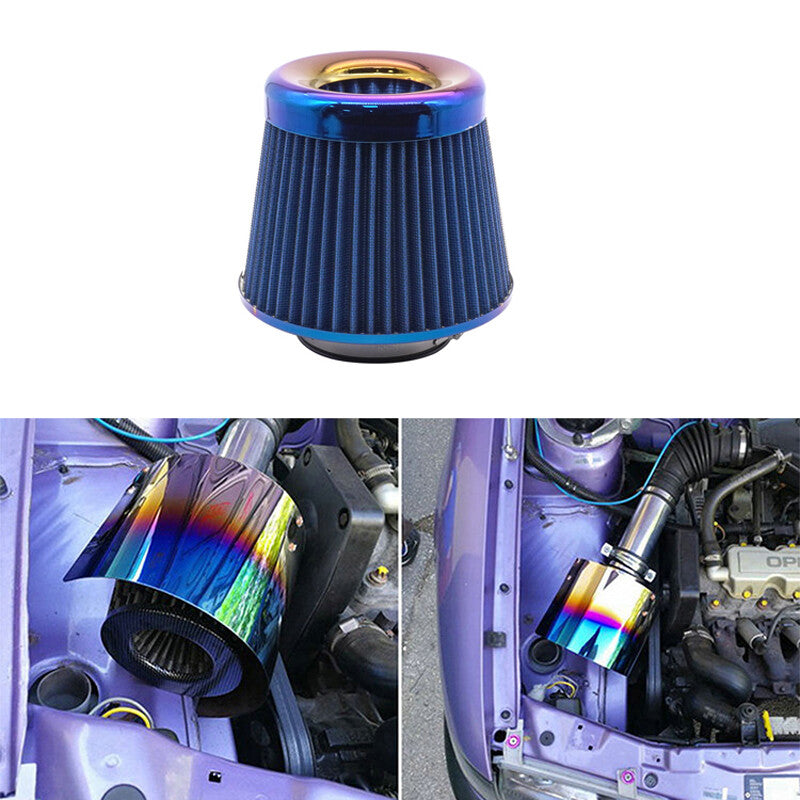 Universal 3-inch 76mm high-flow cold intake filter, short for ram , 15.5cm height. n