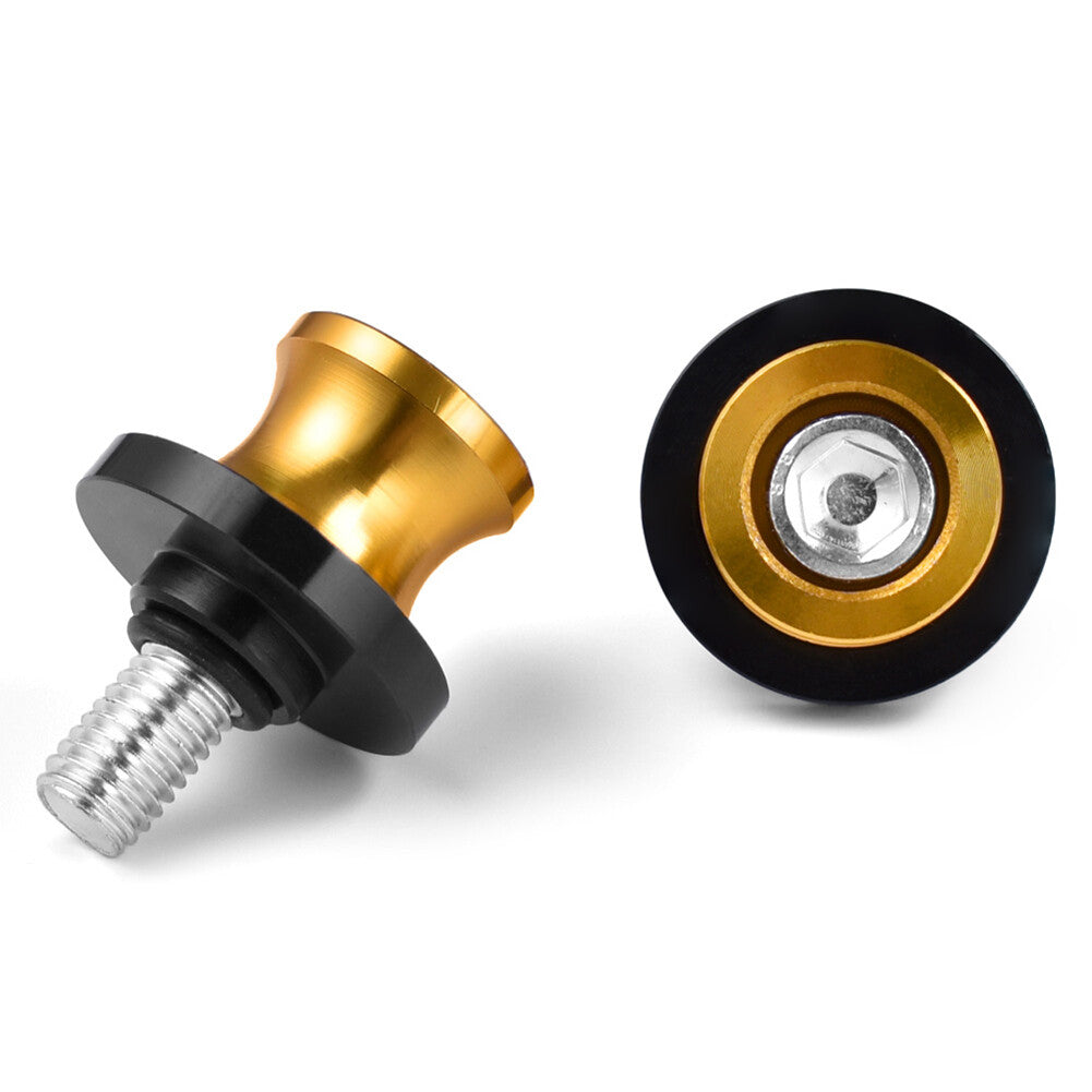 for HONDA CBR Pair Gold Motorcycle Swingarm Spools Slider Stand Screw 8MM Thread