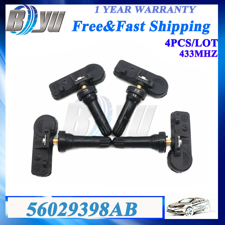 4X TPMS Tire Pressure Sensor 56029398AB for Chrysler for Dodge for Jeep for Ram