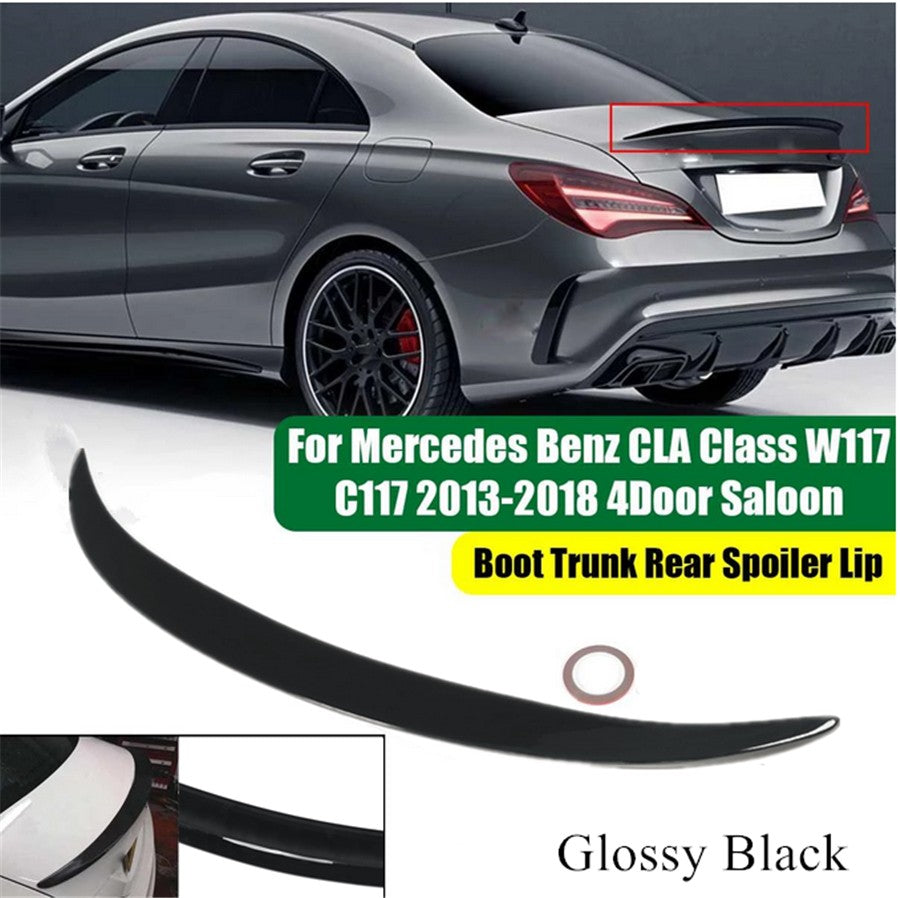 Glossy Black Rear Trunk Spoiler for Mercedes-Benz CLA Class W117 C117 2013-2018 Q