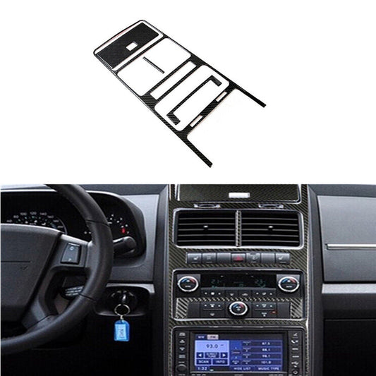 Red Carbon Fiber Interior Console Panel Cover Trim for Mustang 2005-2009 v