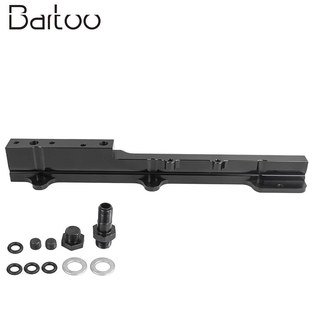 High Flow Fuel Rail Kit for B-Series Motor SI B16 B18 Aluminum Black Q
