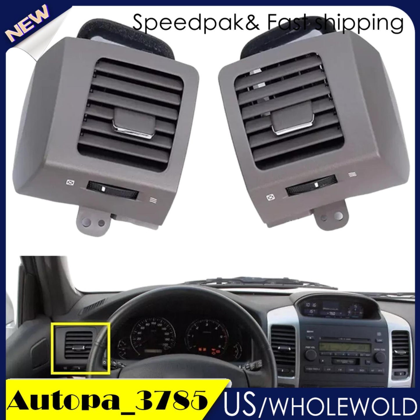 Car Air Vent Outlet A/C for Toyota Land-Cruiser For 2003-2009 Prado 120 GX470