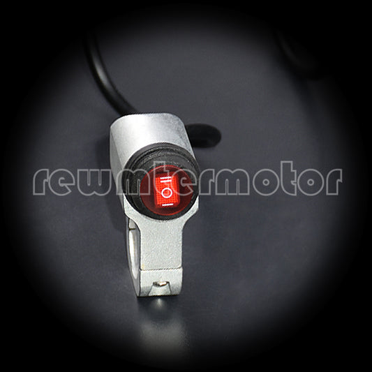 7/8'' Motorcycle Handlebar Headlight Light Switch On Off On Waterproof Chrome Q