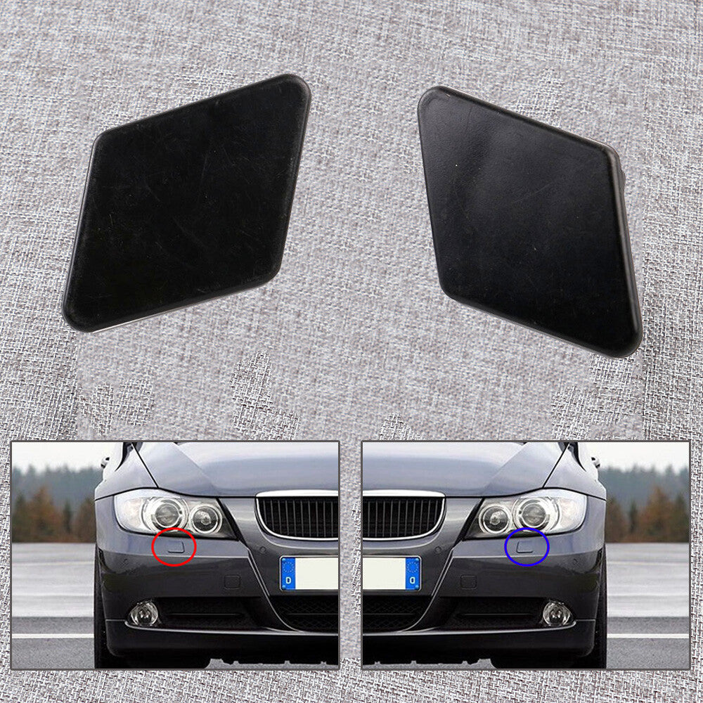 Pair Washer Nozzle Cover Front Fits for BMW 3-Series E90 E91 2005-2009 Left  Right Q