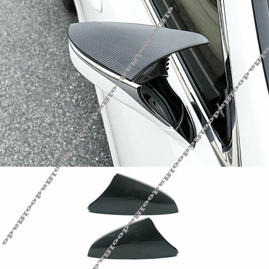 Carbon Fiber Ox Horn Rearview Mirror Cover Trim for Lexus for ES LS LC UX RC 2019-22