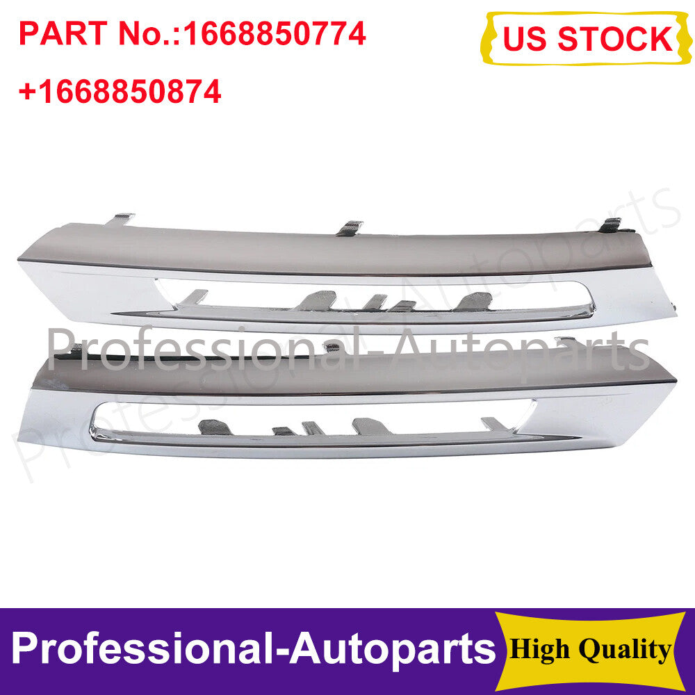 1 Pair Fog Light Chrome Trim Cover Fit for Benz W166 ML-Class ML250/350/400/550