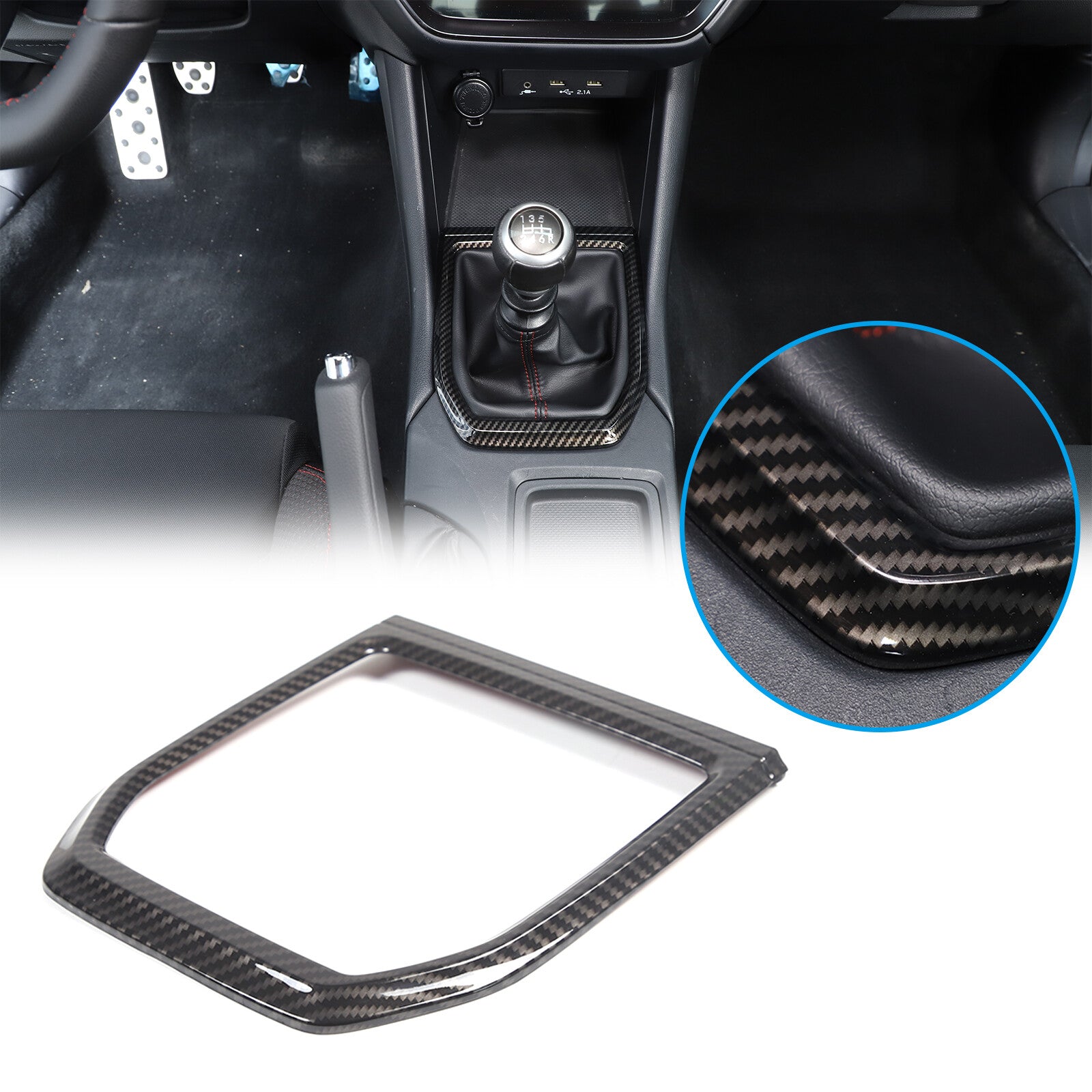 ABS red steering wheel U-shaped frame decorative cover suitable for Maverick 2022 - 2023- v