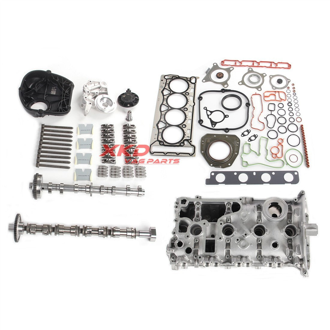 2.0T Cylinder Head Assembly &Gasket&Timing Cover Kit Fit for Audi for A4 for A5 Q5 Q