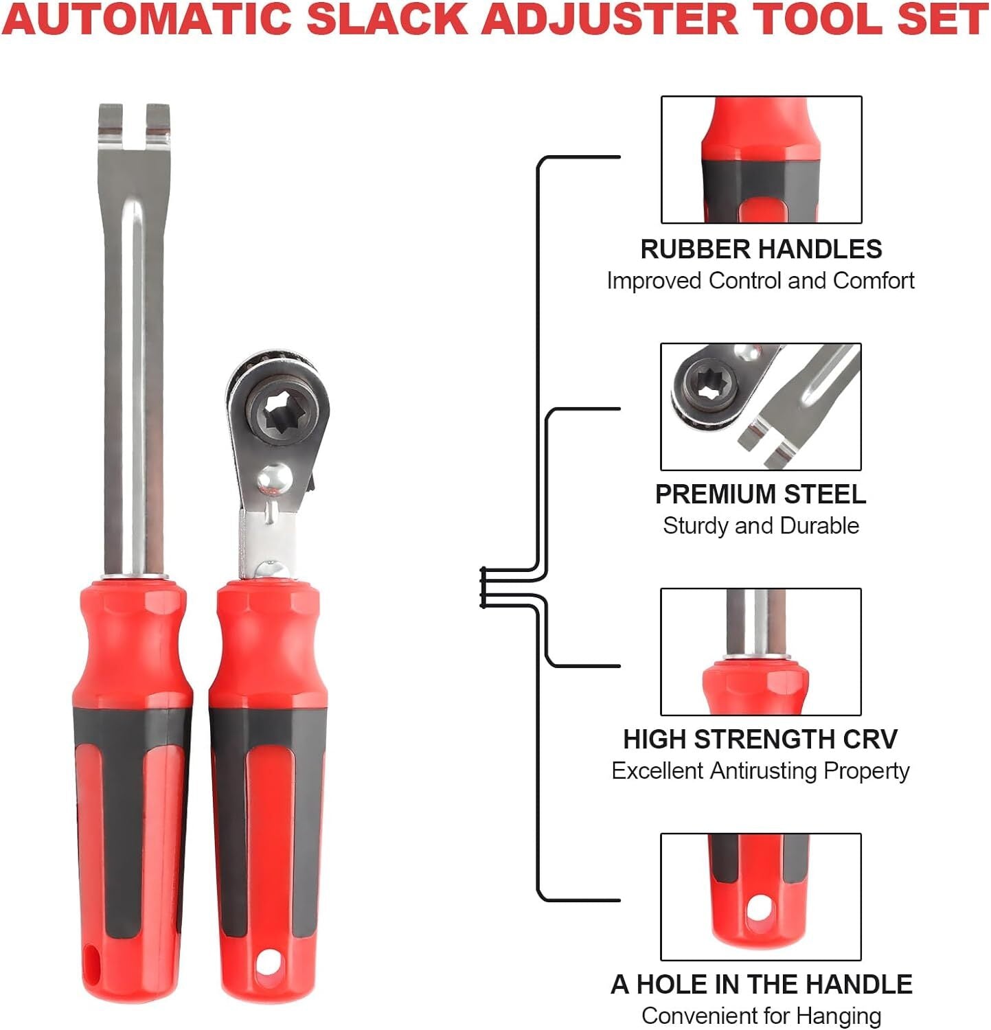 2 Piece Automatic Slack Adjuster Release Tool Set Double Square Adjustment Q