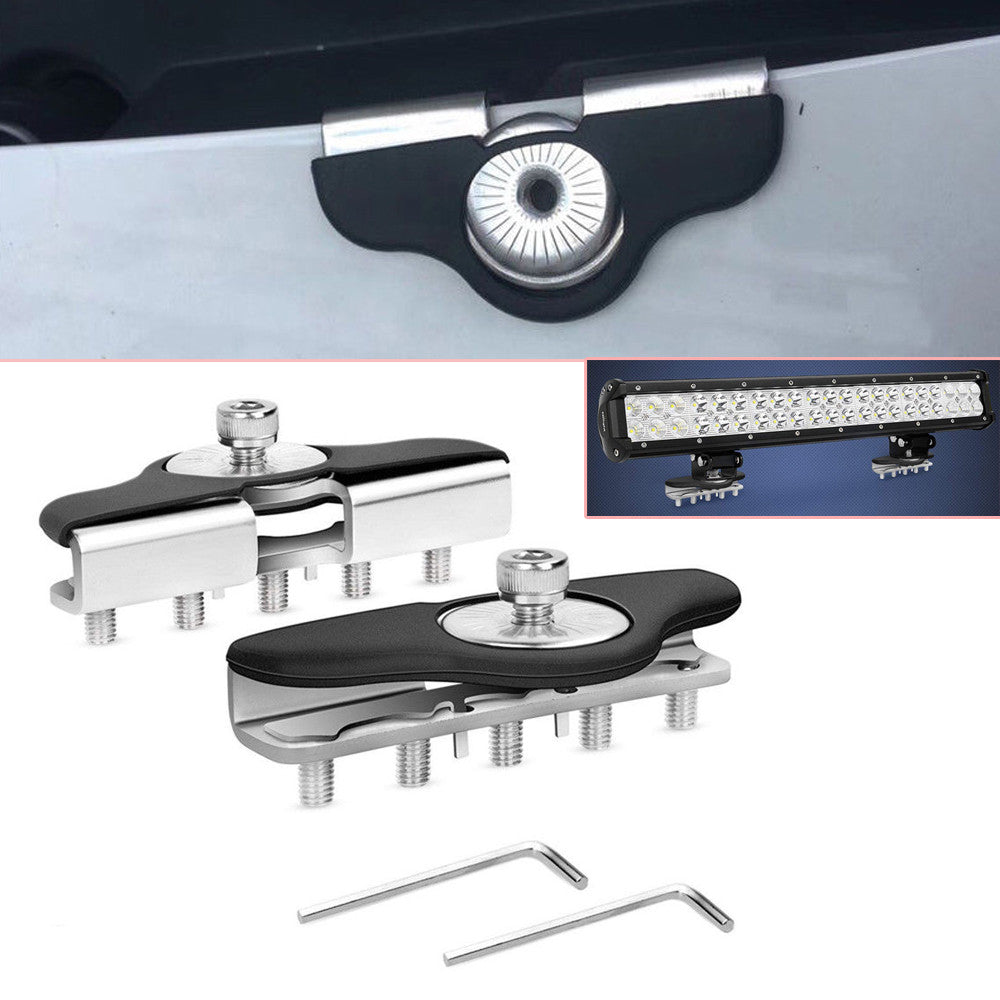 2x Car Truck SS Cover Bracket Clip for LED Light Strip Clip Bracket, Silver - n