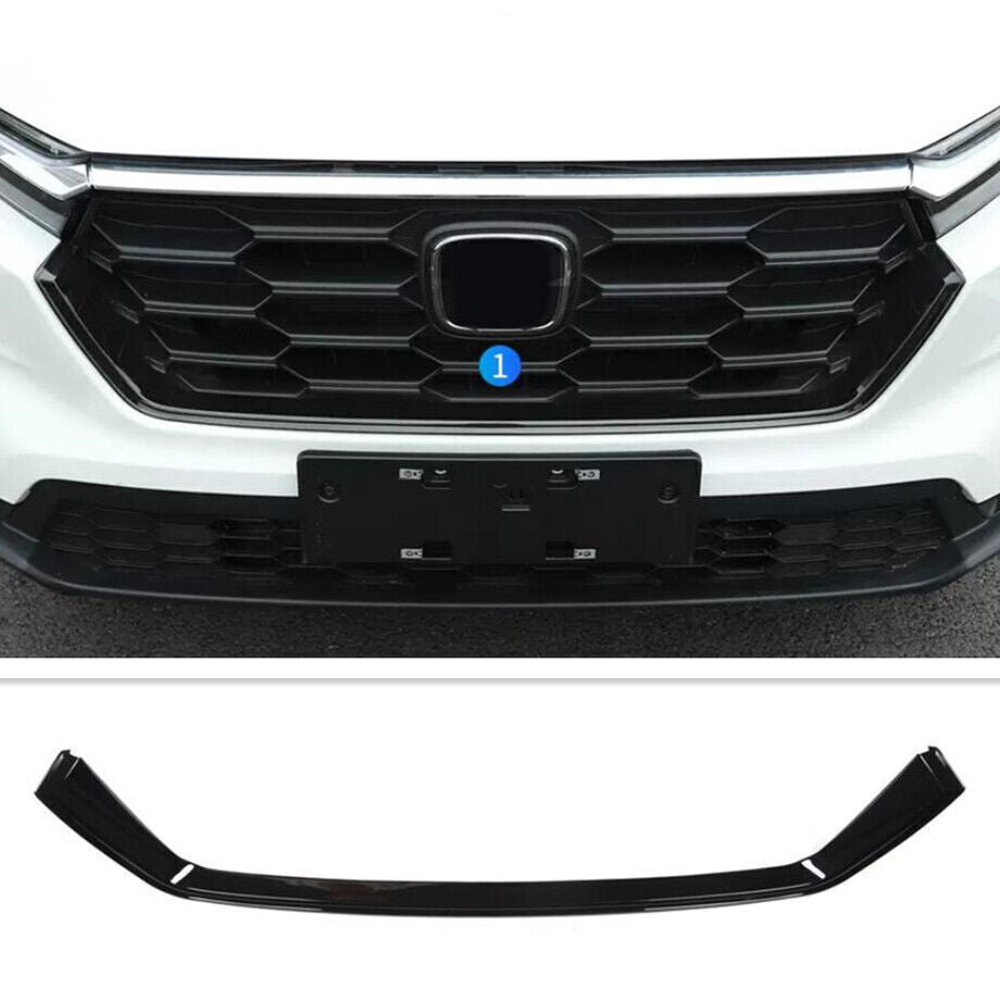 For 2023+ for Honda CR-V CRV ABS Gloss Black Front Grille Bumper Down Trim Strip B n