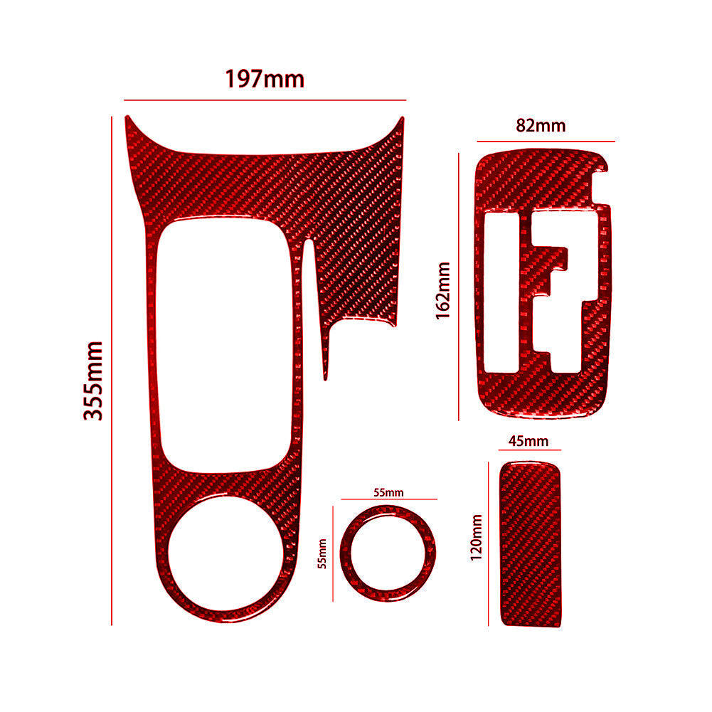 Red Carbon Fiber Center Storage Panel Cover Trim For M-class 06-11 v