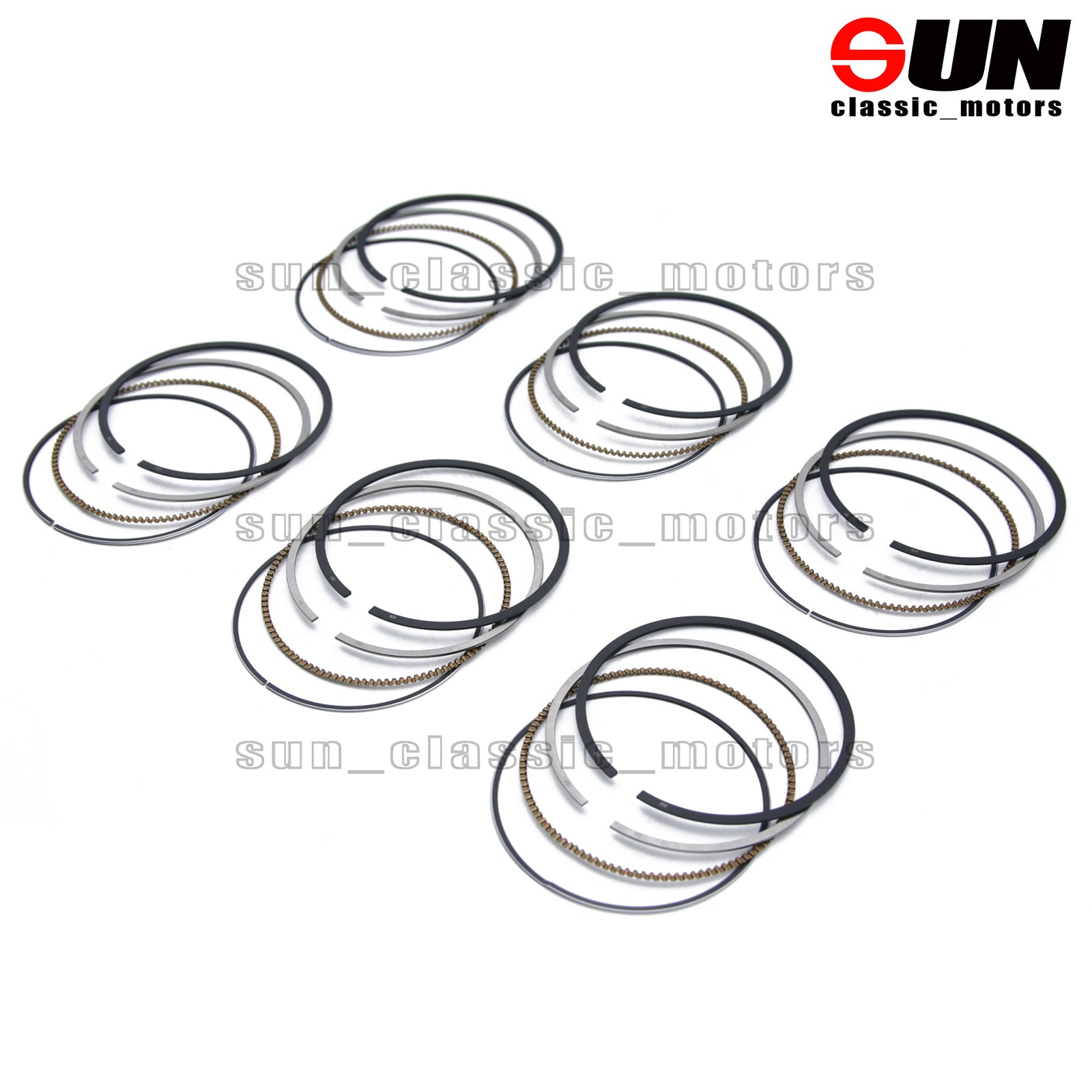 6-Piece Equipment Manufacturer Piston Rings STD for Cayenne , for Audi Q7, for Passat CC, R36 3.6 VR6 FSI BWS-